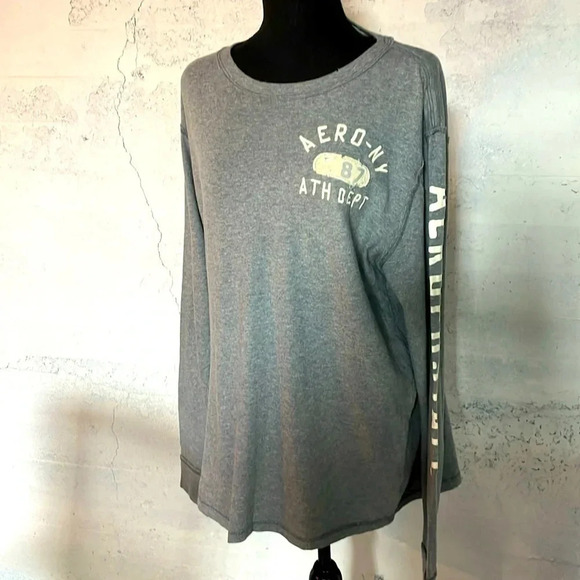 Aeropostale long sleeve gray t shirt size large - Picture 1 of 6